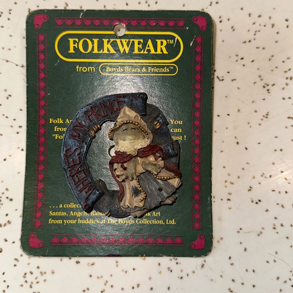 Boyd’s Bears & Friends Folkwear vintage Frog Princess pin 1995 #26428!
